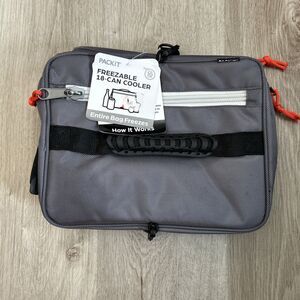 Packit Freezable 18 Can Utility Cooler Lunch Box Freezer Food Container Gray